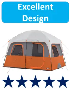 orange gray Core 10 man tent