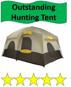 gray hunting tent