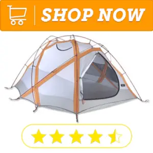 Popular gray and orange strap tent