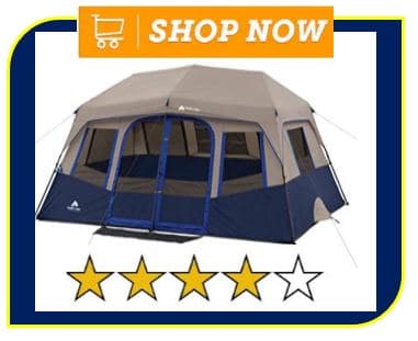 Ozark Trail 10-Person 2 Room Instant Cabin Tent - on best 10 person tent list