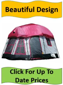 gray tent with pink tarp - best 3 room tents