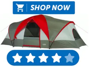 Red and gray large tent