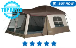 Green and gray family tent