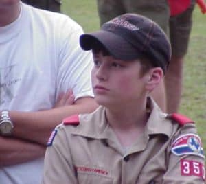 boy scout at camp