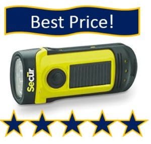 secur-hand-crank-solar powered flash light