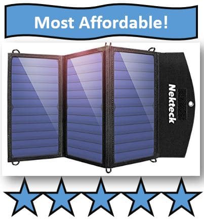 Nekteck 20W Solar Charger - affordable solar charger