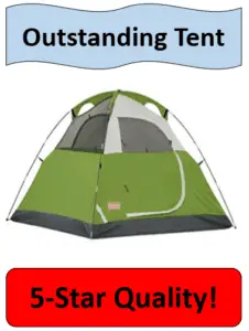 green and olive dome tent