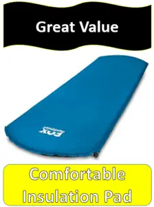 blue self inflating mat