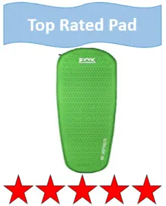 green foam camping pad