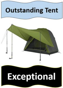 green tent with tarp