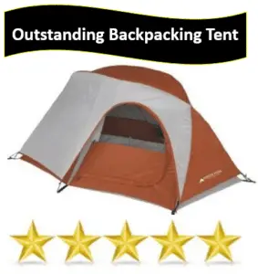 Orange & gray backpacking tent