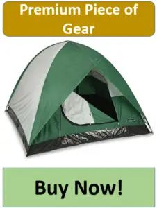 green 3 man dome tent