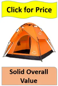 orange small camping tent