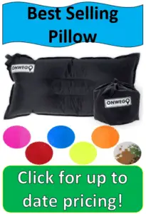 black air pillow with color samples