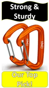 two orange carabiners