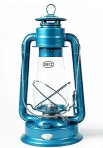 blue glass lantern