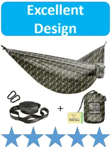 camo hammock, bag and straps