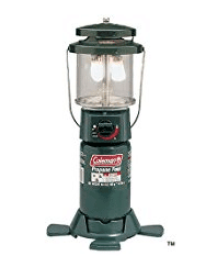 green coleman propane camping lantern