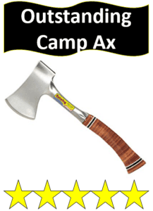 wood handle steel camping hatchet