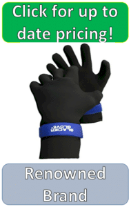 black neoprene winter fishing gloves