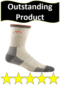 gray Darn Tough hiking socks