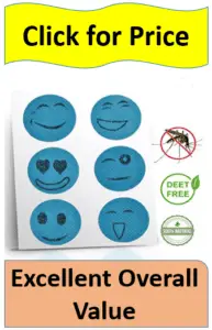 blue smiley face mosquito patches