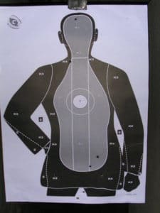 paper shooting target human