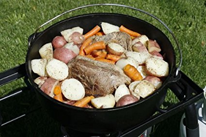 Roast and sides in Dutch oven stew