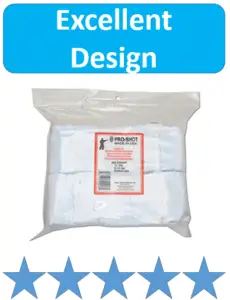 plastic big of cotton gun cleaning patches