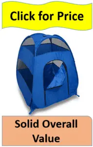 blue mesh pet tent