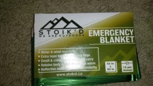 packaged Stoik'd emergency blanket