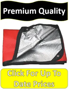 red heavy duty thermal blanket