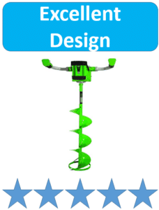 green electric ice fishing auger