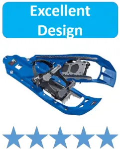 pair of blue snowshoes