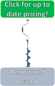 blue hand ice auger