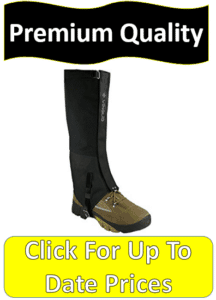 black high leg gaiter over boot