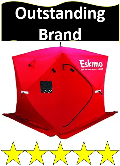 red Eskimo ice fishing shelter
