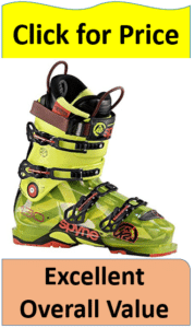 green yellow ski boots