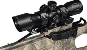 black mounted crossbow scope