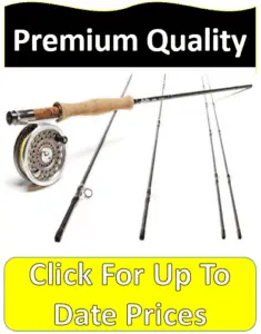 four piece disassembled fly fishing rod