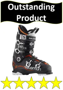 black premium ski boots with buckles