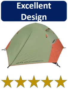 green and orange mountaineering tents