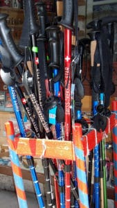 bunch of trekking poles