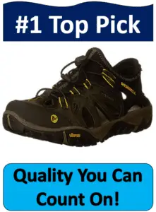 black yellow Merrell hiking shoes