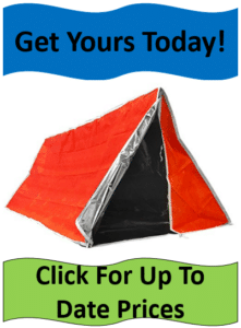 orange silver emergency tube pup tent