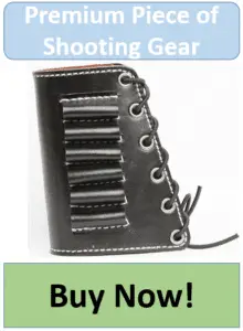 black leather rifle cartridge holder