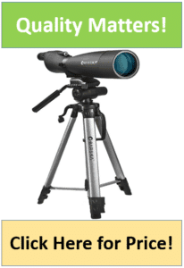 black Colorado spotter scope on silver tripod