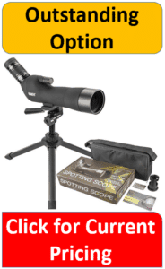 Mounted spotting scope with sidepack