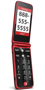 red flip phone 