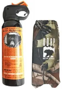 UDAP bear spray and camo holster